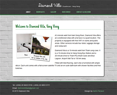 Diamond Villa Homepage
